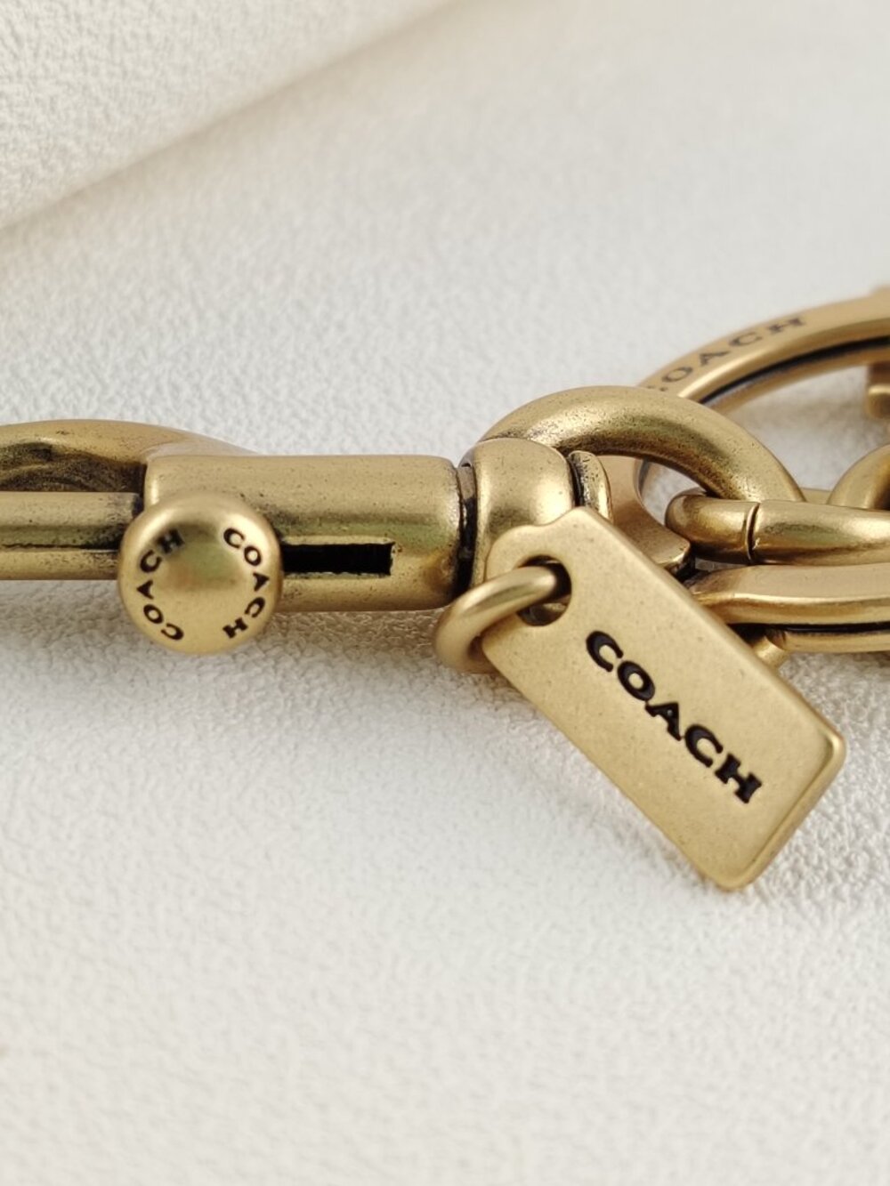 Coach Gold Rexy Skeleton Bag Charm Keychain Coach Bag Accessories - Picture 8 of 9